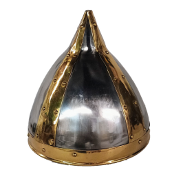 CASCO CONO DORADO DE ÉPOCA