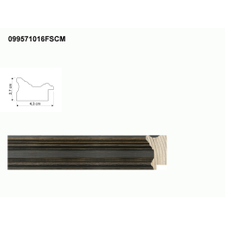 MOLDURA VINTAGE II NEGRO 43x27