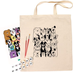 SET TOTE BAG PERROS PINTAR...