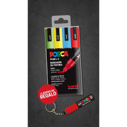 SET POSCA PC-5M 4 COLORES...