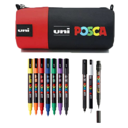 ESTUCHE POSCA ROJO TELA |...