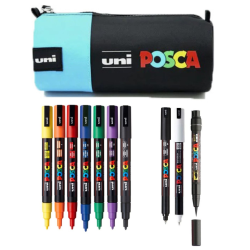 ESTUCHE POSCA AZUL TELA |...