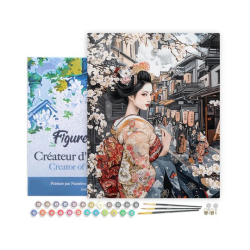 Geisha en una Calle Vintage